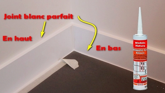 Joint sur plinthe en bois
