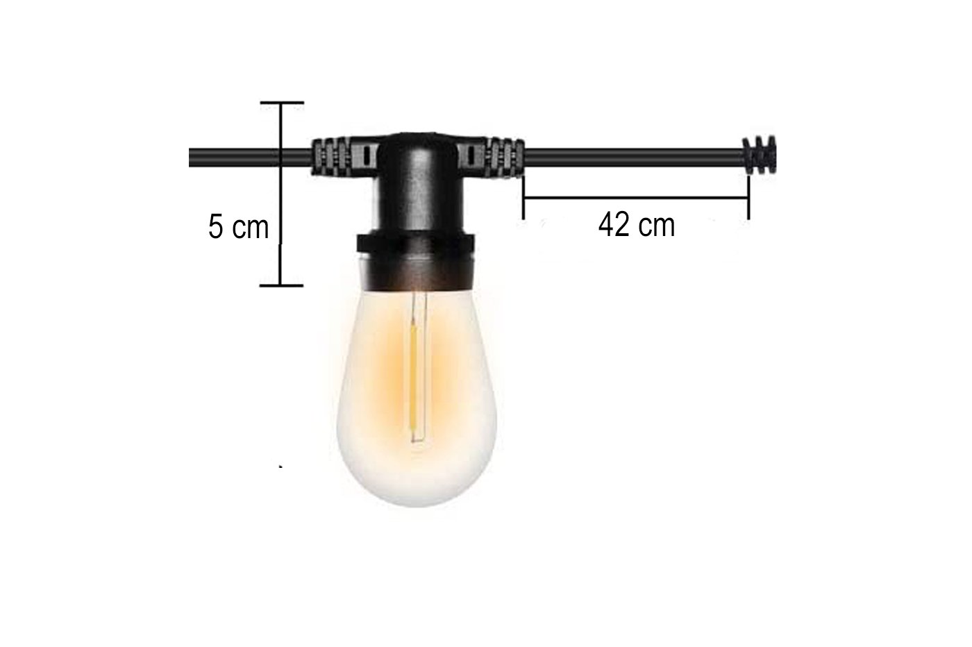 Catena Cordoniera Portalampada per Esterno 10m – Luminia Led