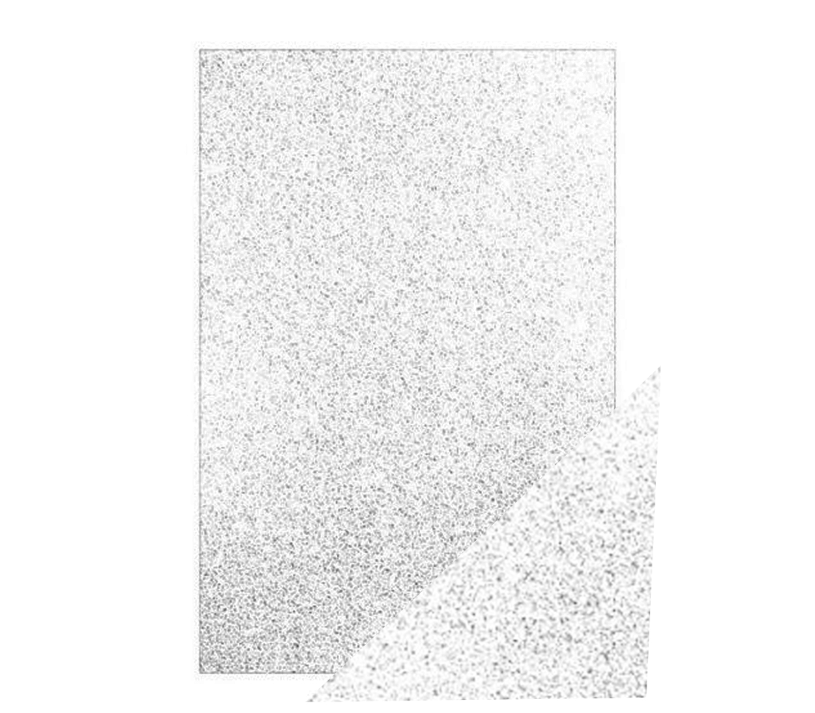 Foglio gomma eva glitterata morbido 10pz 60x40cm bianco decorazioni