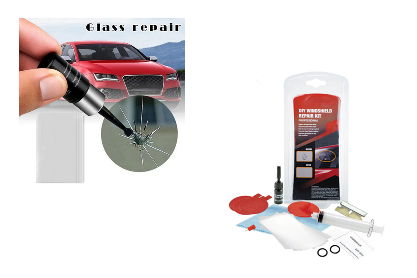 Ripara Scheggiati Auto Kit Riparazione Parabrezza Auto - Ripara Scheggiature E Crepe | Facile Da Usare Colpa Nostra