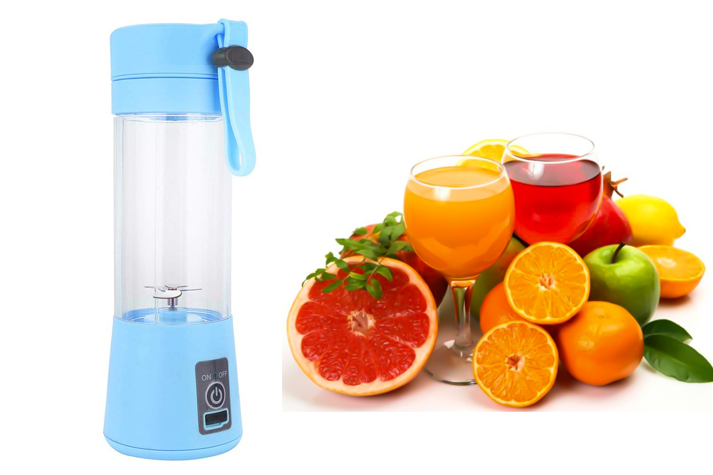 Mini Frullatore Portatile USB Ricaricabile | Tazza Smoothie Con 6 Lame Da 350ml Per Casa, Ufficio E Sport
