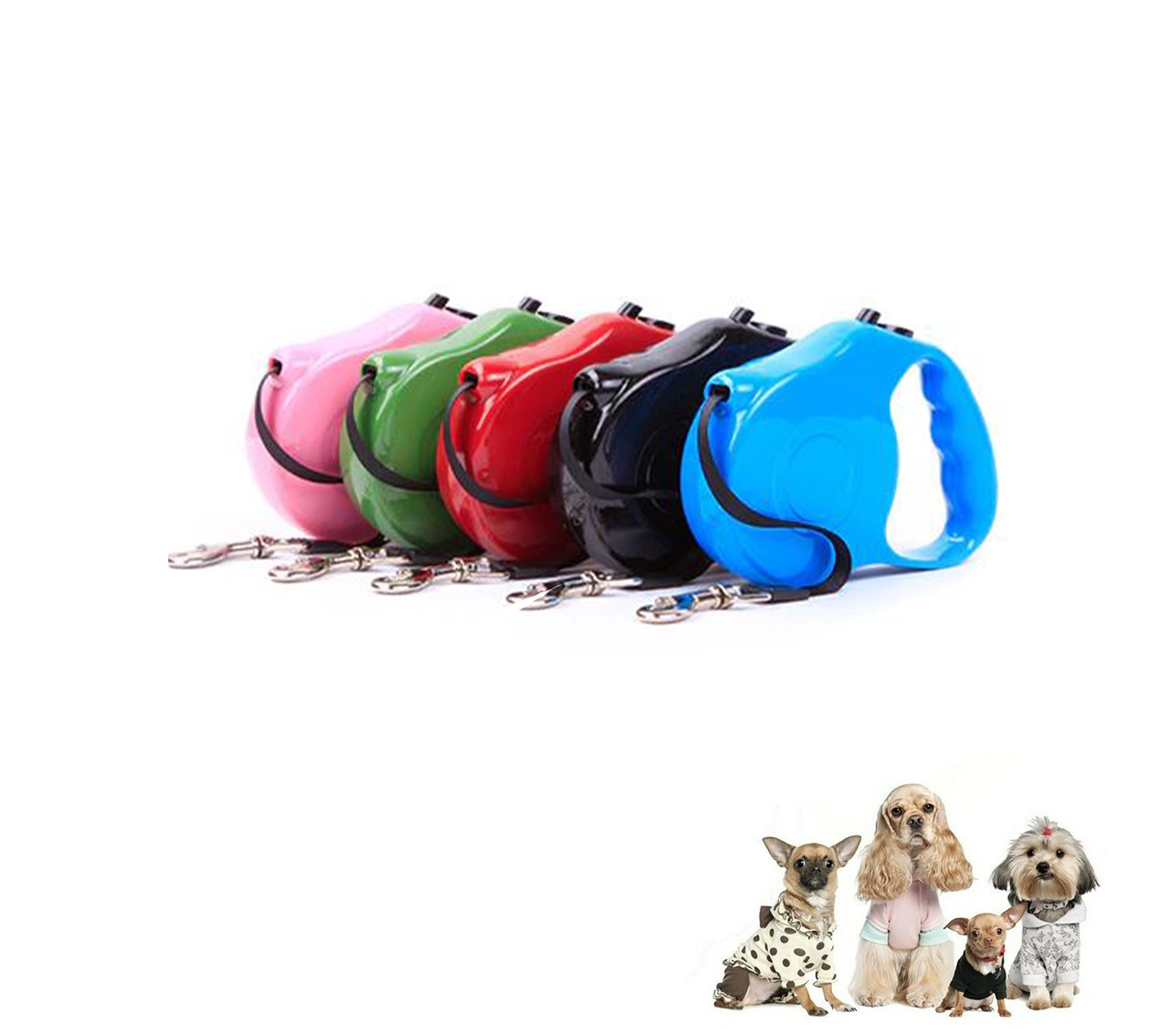 Guinzaglio Cane Retrattile Senza Mani 2 M Agganciabile Su Girovita