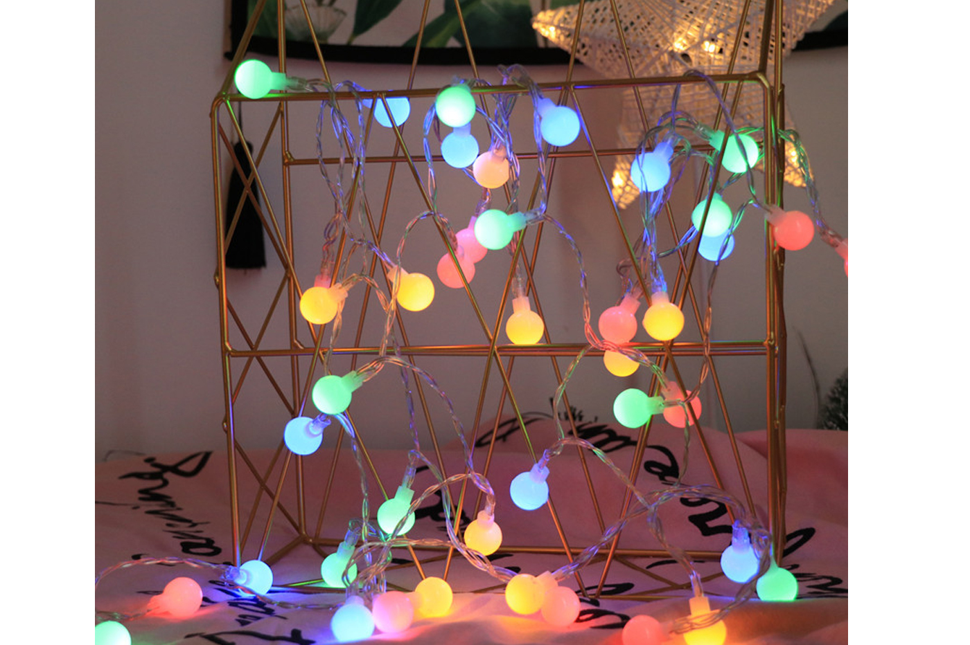 Lunartec albero di luci decorative: Catena luminosa per albero di Natale con 6 ghirlande e 240 LED, IP44 (illuminazione per albero di Natale con anello