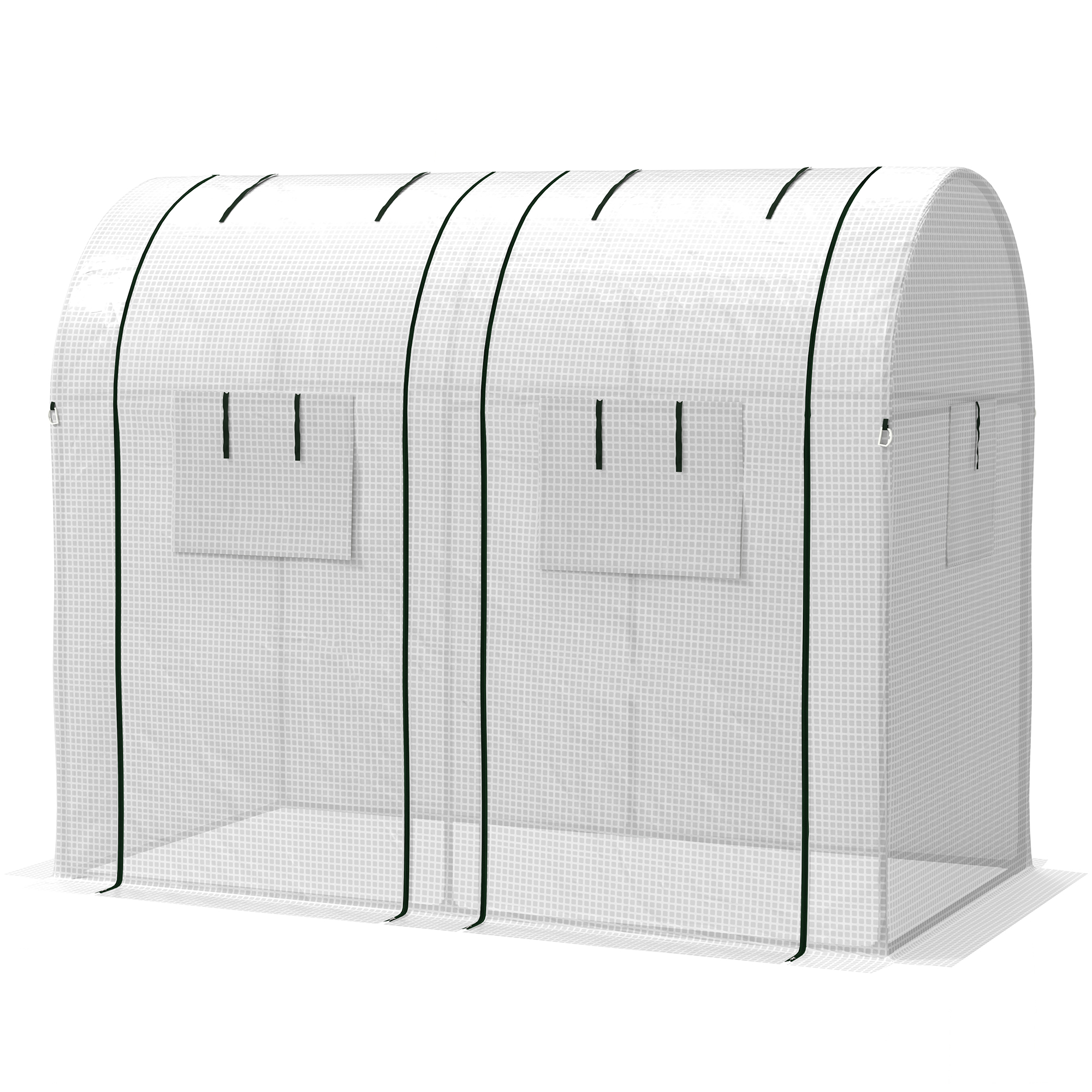 Mini serra Irovami 2 pezzi 94x185 cm bianca vista d'insieme