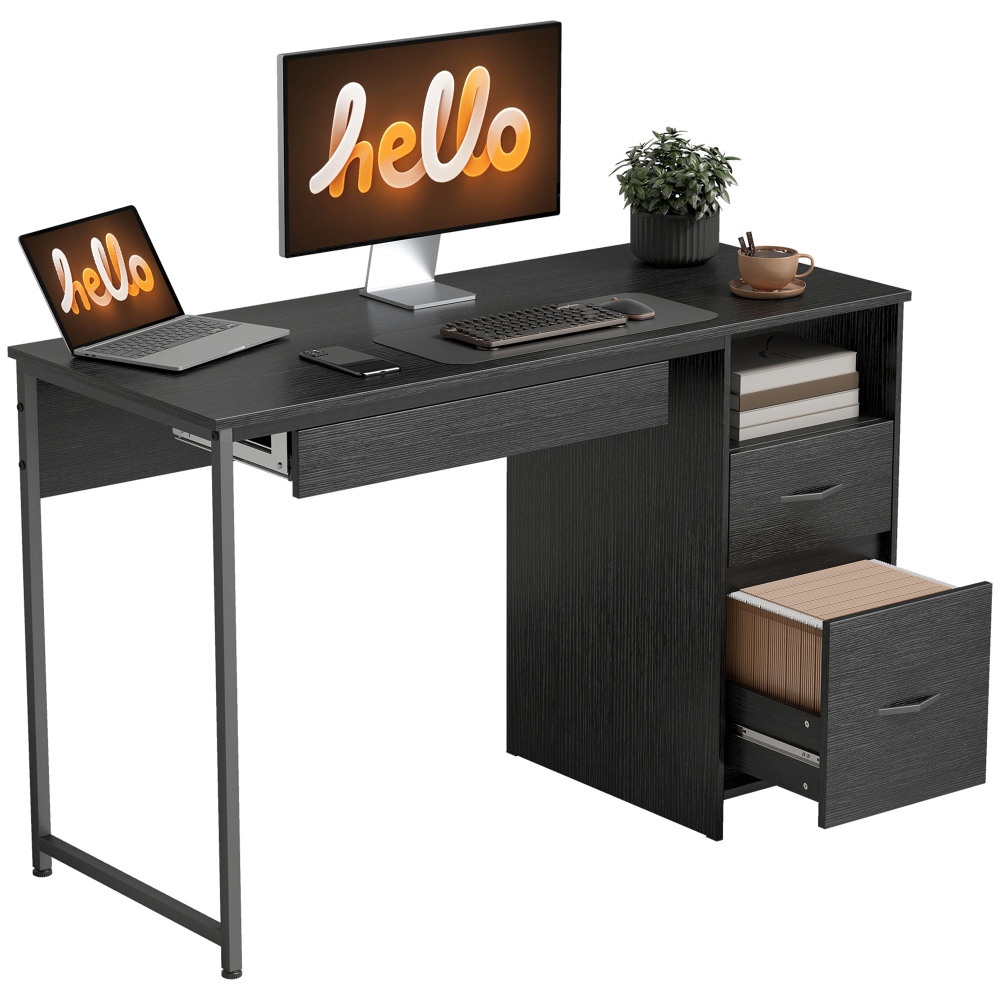 Bureau d'ordinateur 120x52.3 cm - vue d'ensemble