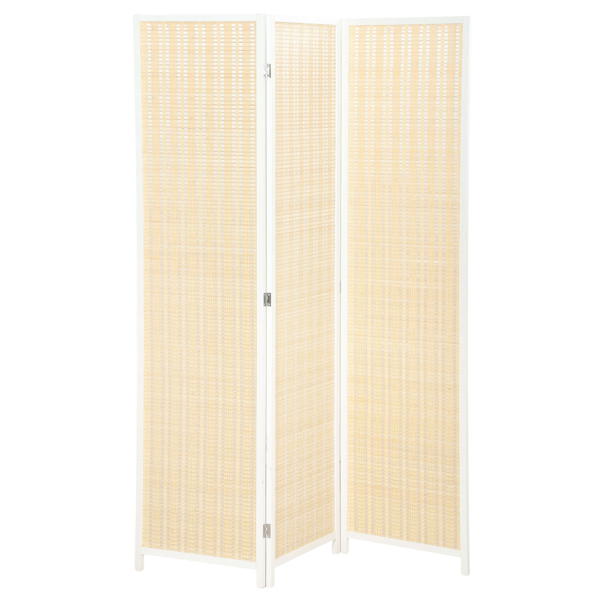 Paravent Irovami blanc 3 panneaux 135x180cm vue générale