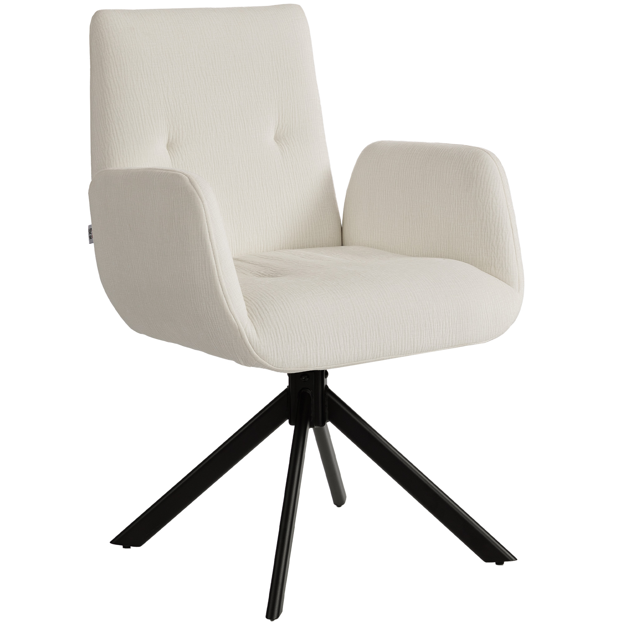 Descripción general de la silla giratoria blanco roto