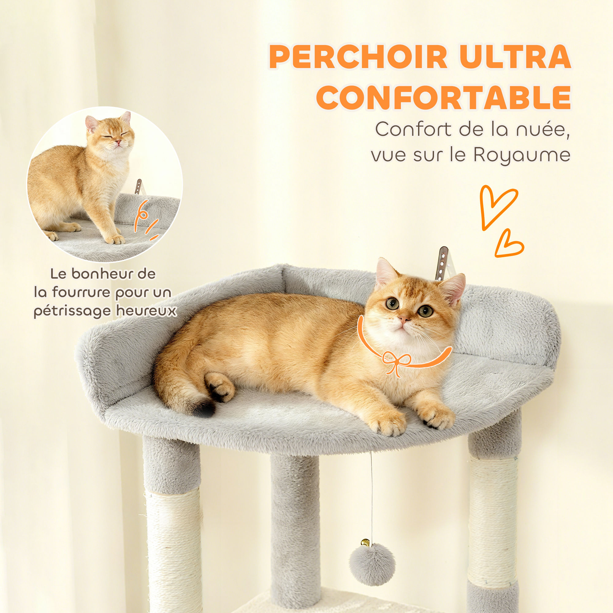 Arbre à chat utilisé au salon