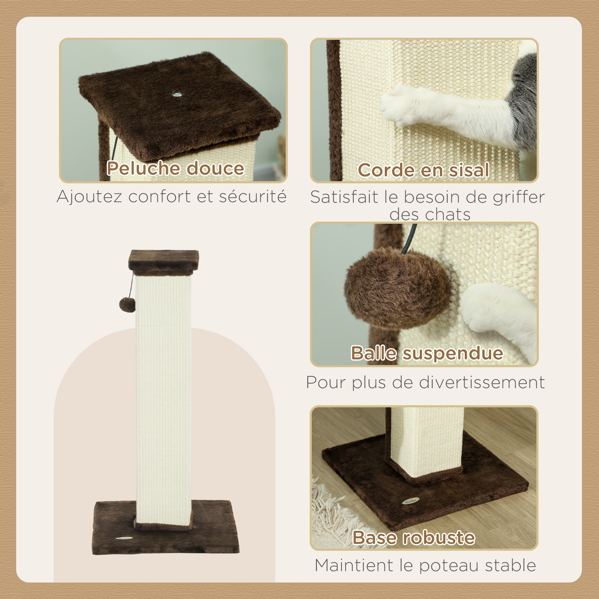 Griffoir à chat dans la maison