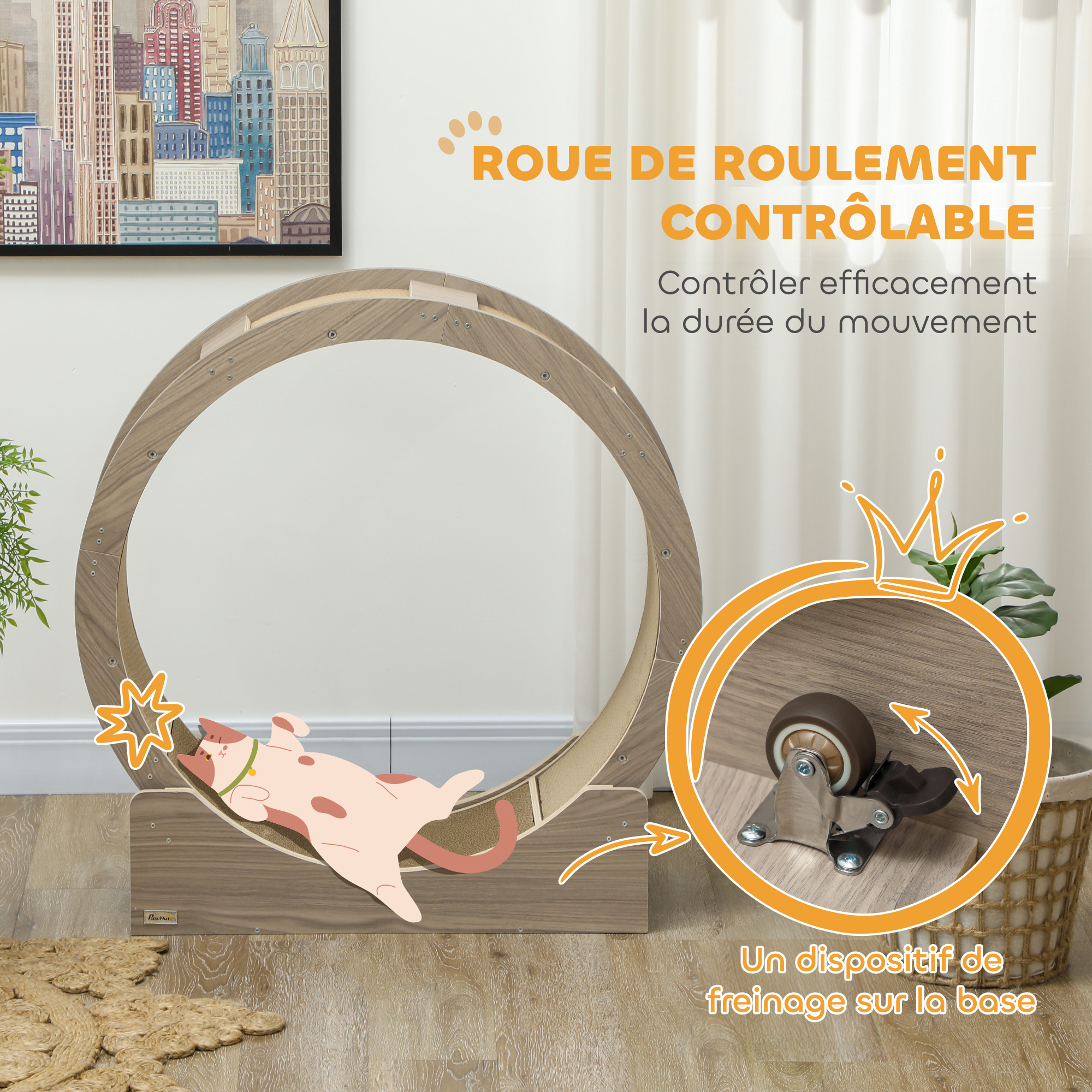 Rotation fluide avec support flexible