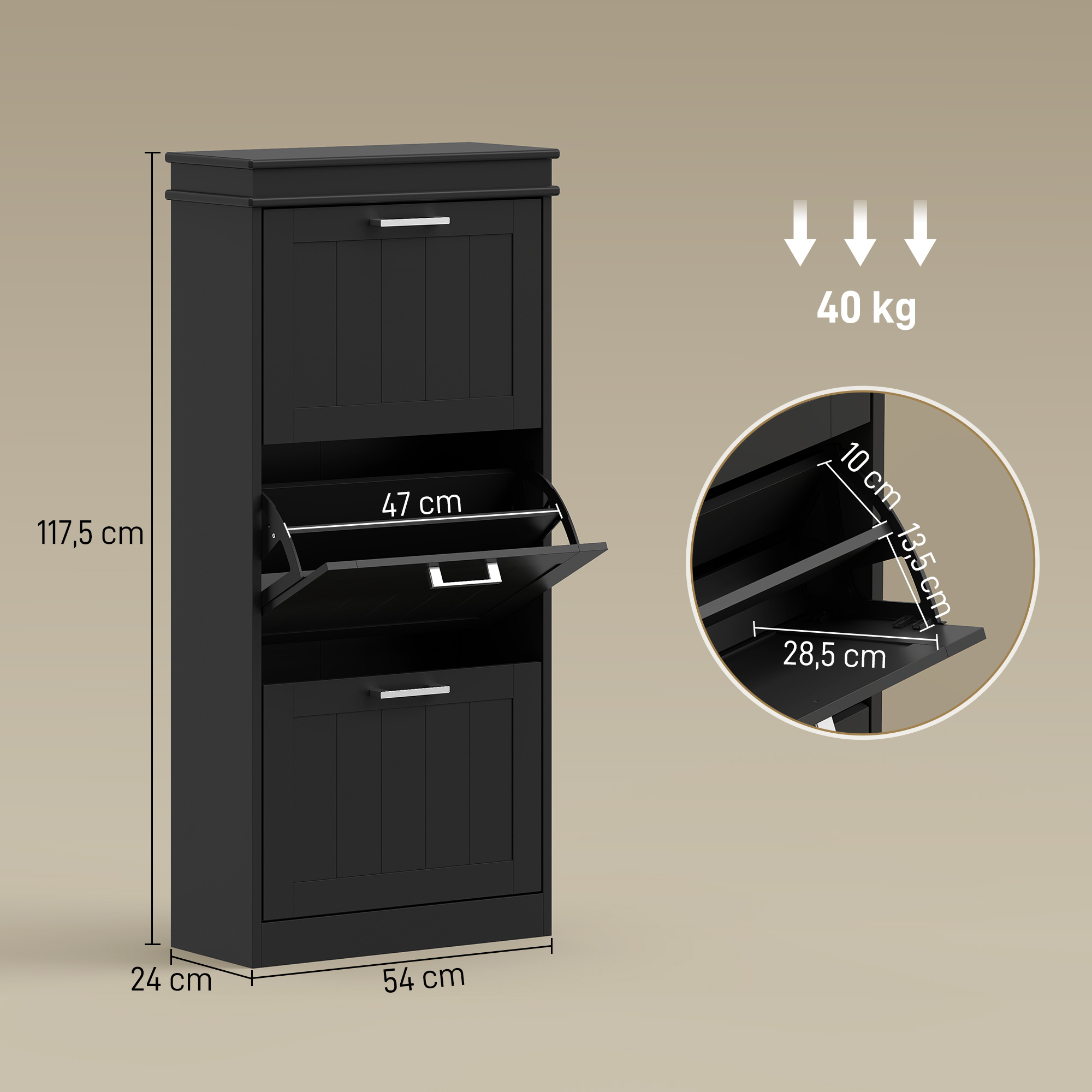 Soporte de pared antivuelco
