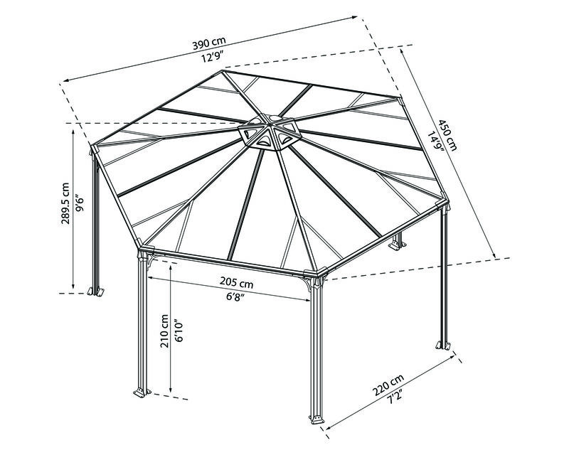 Dimensioni Prodotto Canopia by Palram