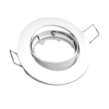Silver Electronics Aro ZAMAK redondo basculante blanco (PVC)
