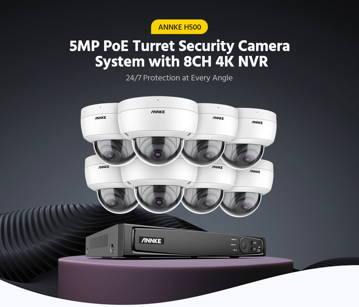 Kit Videosorveglianza ANNKE 6 Telecamere WiFi 3MP - NVR 10 Canali, Visione Notturna 30m, Audio Bidirezionale, 1TB - Foto 11
