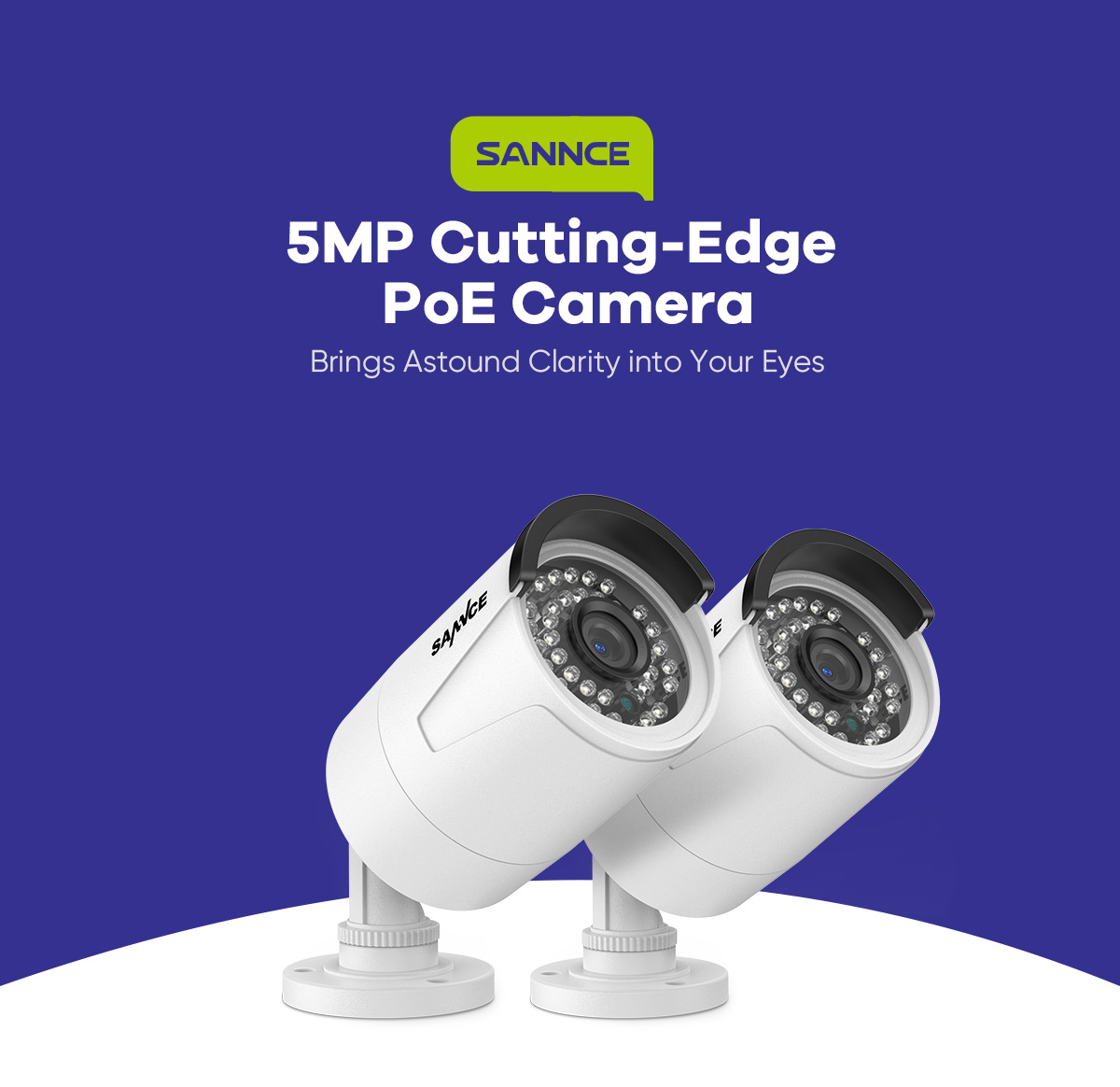 SANNCE Telecamera Di Sicurezza Wireless Con Zoom Digitale 8x Da 5 MP E Allarme Di Rilevamento Umano Tramite Ia Intelligente 88848882