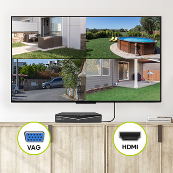 SANNCE Système De Sécurité Vidéo Domestique 1080P Avec DVR 1080N Avec 4 Caméras StyleB – Sans Disque Dur -Dahuace Boutique