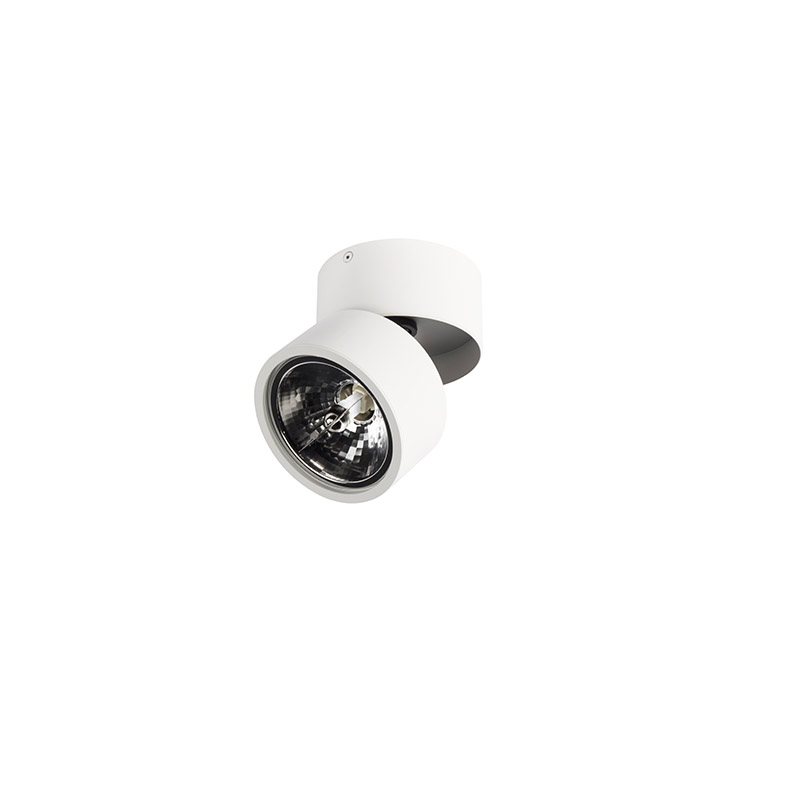 Set di 2 faretti moderni bianchi rotondi orientabili - Go Nine
