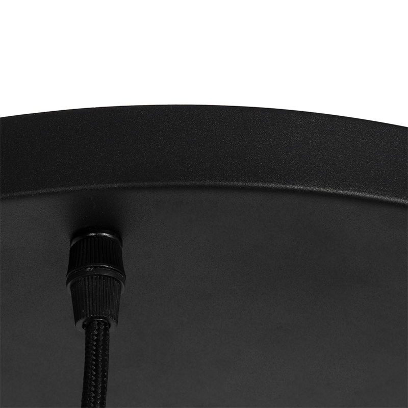 Lámpara colgante industrial negra con hormigón redonda 5 luces - Pedra