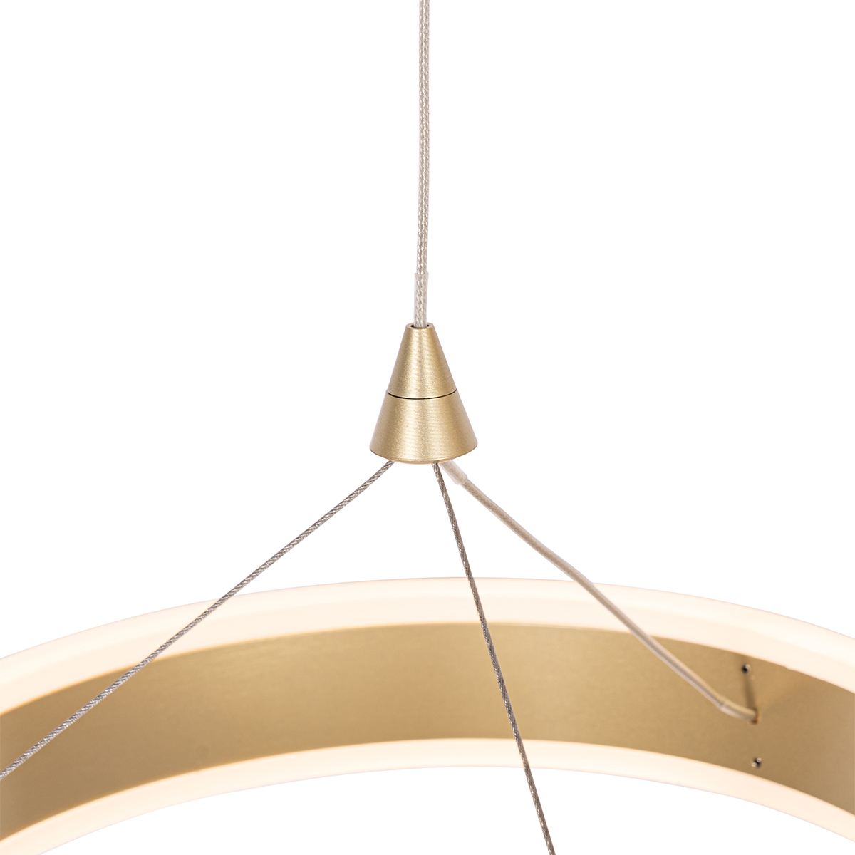 Round Brass Pendant Light Incl. LED 3-Step Dimmable 3-Light - Lyani