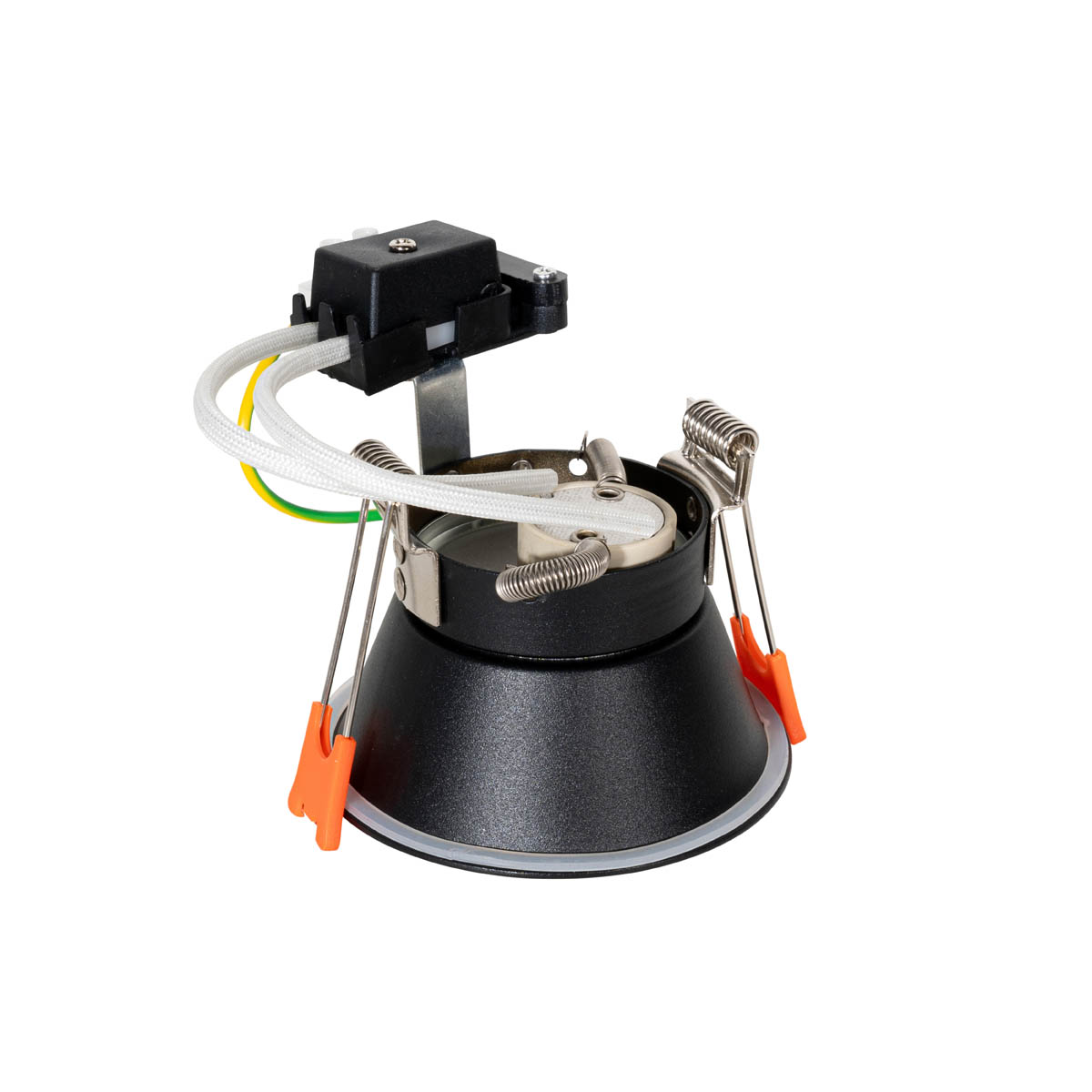 Spot encastré moderne noir avec intérieur doré GU10 50 mm IP44 - Dept