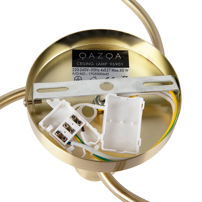 Art Deco Ceiling Light Brass 4-Light - Facile