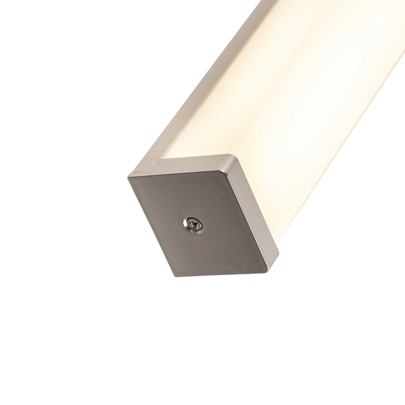 Aplique de pared moderno de acero para baño 62 cm IP44 - Cascada