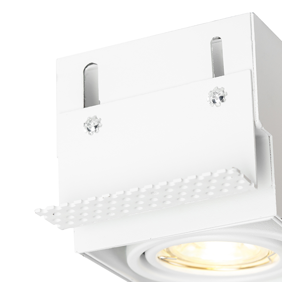 Set of 12 Recessed Spotlights White GU10 Tiltable Trimless - Oneon