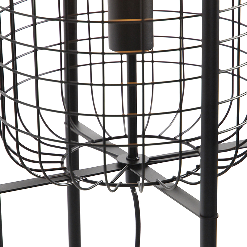 Lampada da terra industriale nera - Bliss Vefa