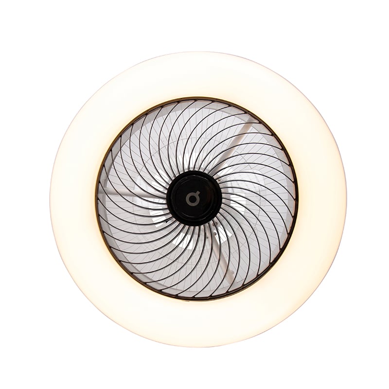 Ventilador de techo negro de 55,5 cm con LED regulable y mando a distancia - Clima