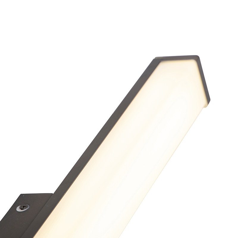 Applique murale de salle de bain moderne noire 62 cm IP44 - Cascada