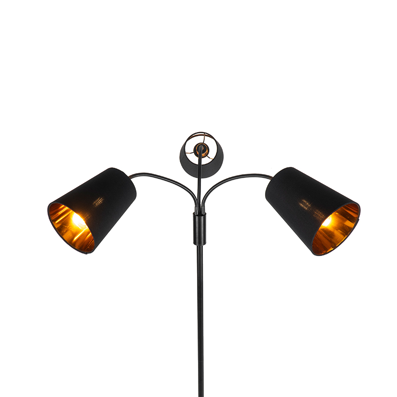 Moderne Stehlampe schwarz 3-Licht - Carmen