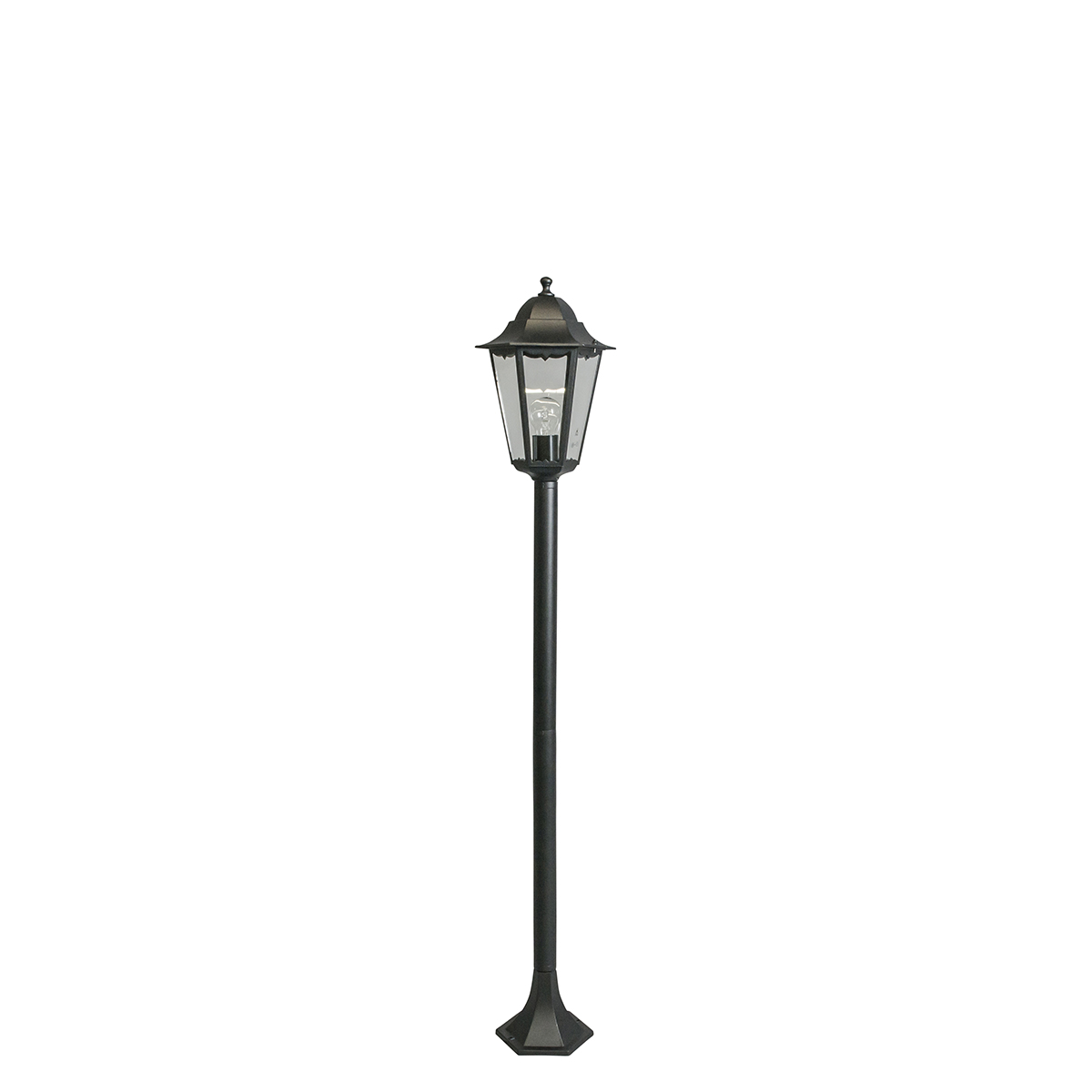 Lámpara de exterior de pie clásica negra 125 cm IP44 - New Orleans