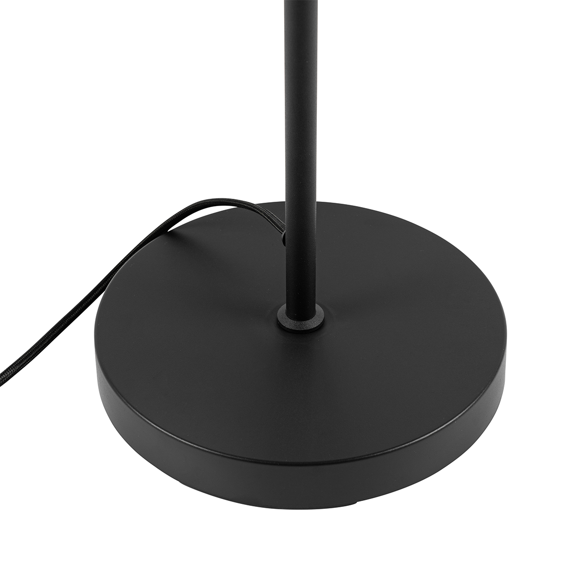 Lámpara de pie Art Deco negra con cristal ahumado - Bizle