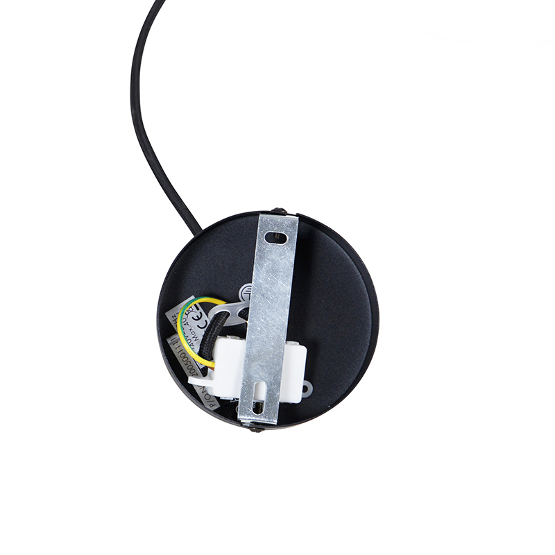 Modern Pendant Light Black with Yellow Shade 35 cm - Combi