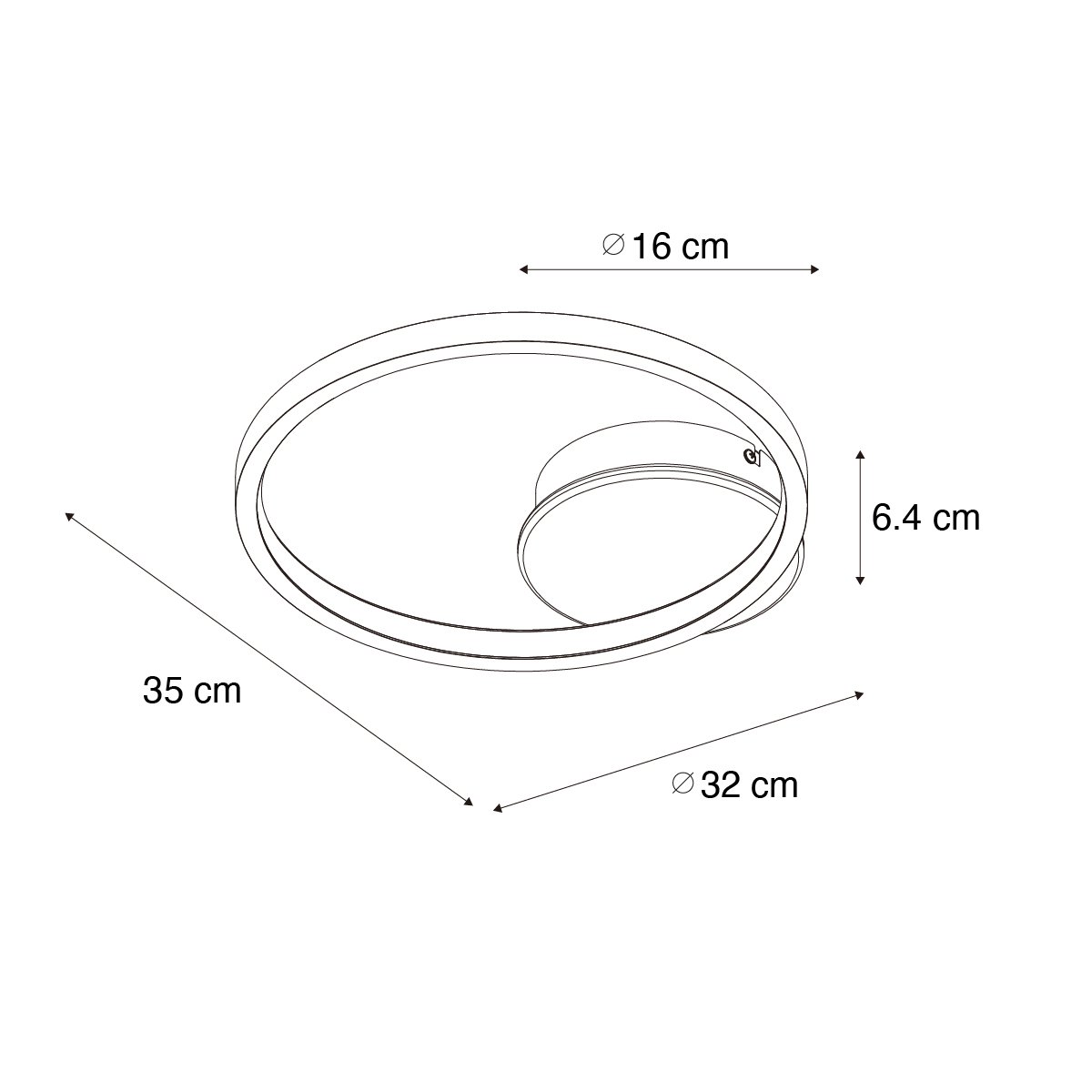 Modern Ceiling Lamp Black with Wood Incl. LED 3-Step Dimmable - Alec