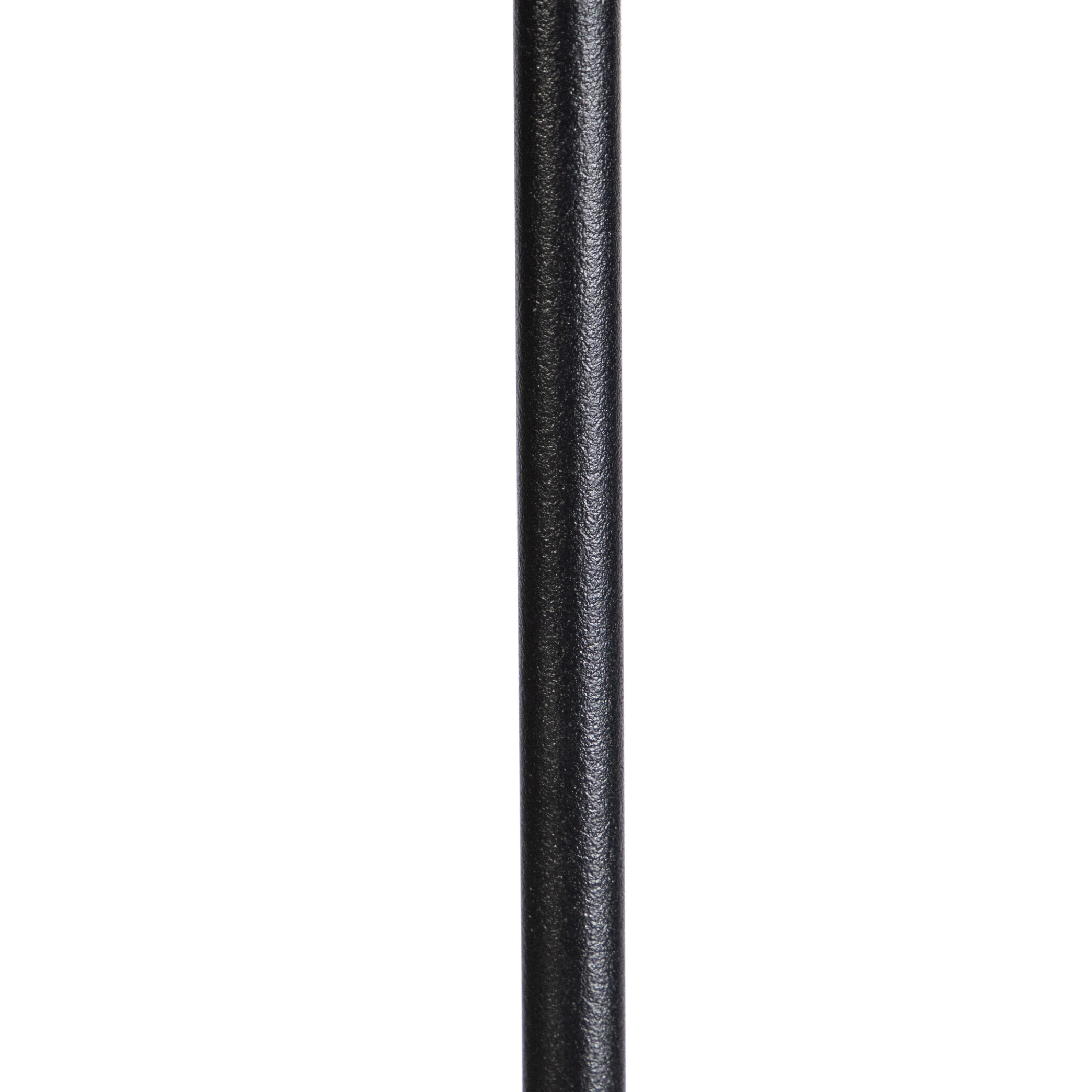 Floor Lamp Black with Pleated Cream Lampshade 45 cm Adjustable - Parte