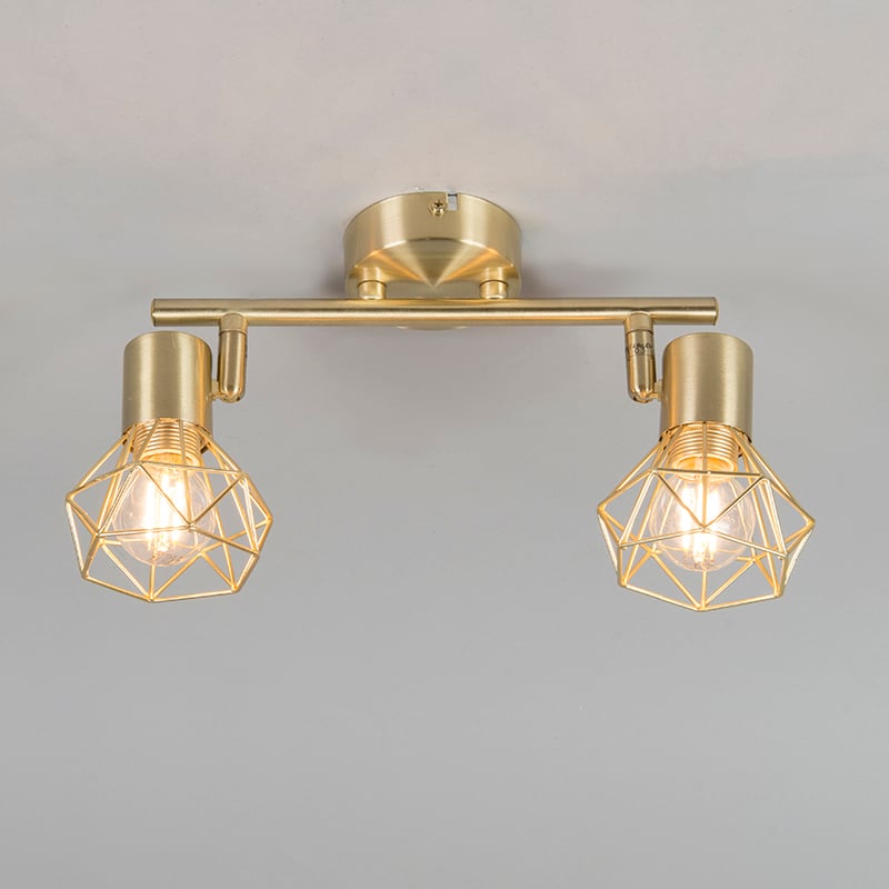 Art Deco Adjustable Spotlight Brass - Mosh 2