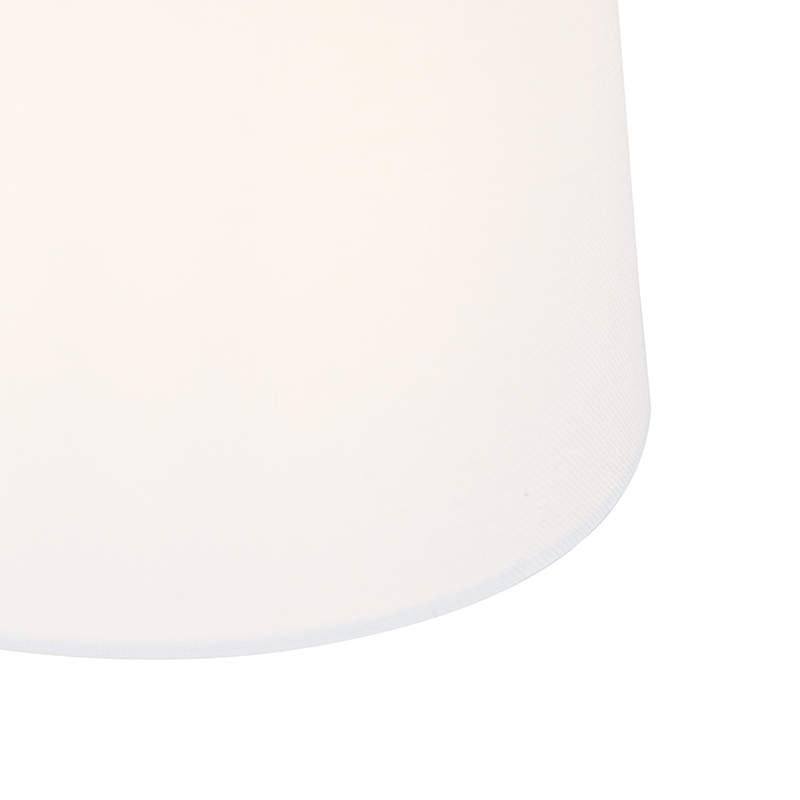 Lámpara de mesa clásica bronce con pantalla blanca - Ashley