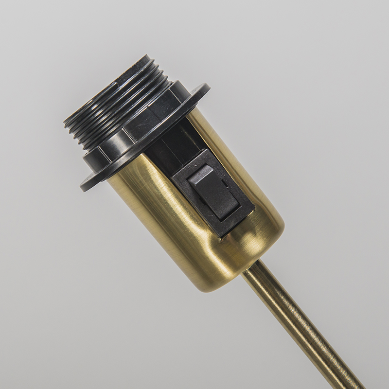 Table Lamp Gold/Brass with Black Lampshade 25 cm Adjustable - Parte