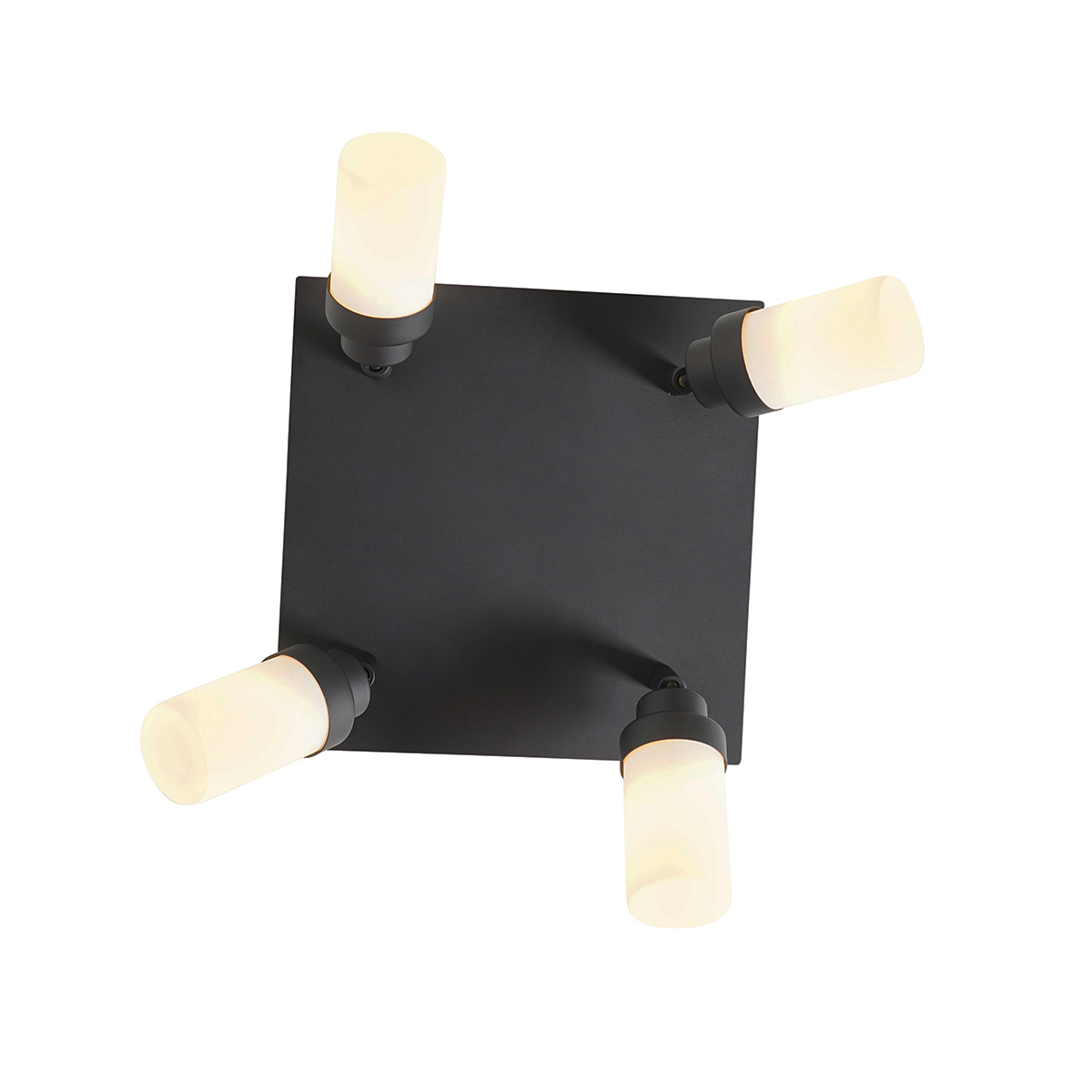 Foco moderno para baño negro 4-luces IP44 - Japie