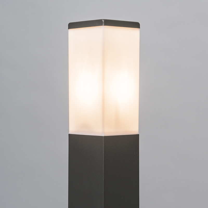 Lampioncino antracite palo e kit di collegamento sotterraneo IP44 - MALIOS P80