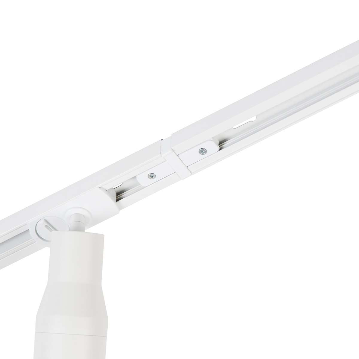 Sistema de iluminación de riel moderno con 5 focos blanco 1-Fase - Iconic Kohua