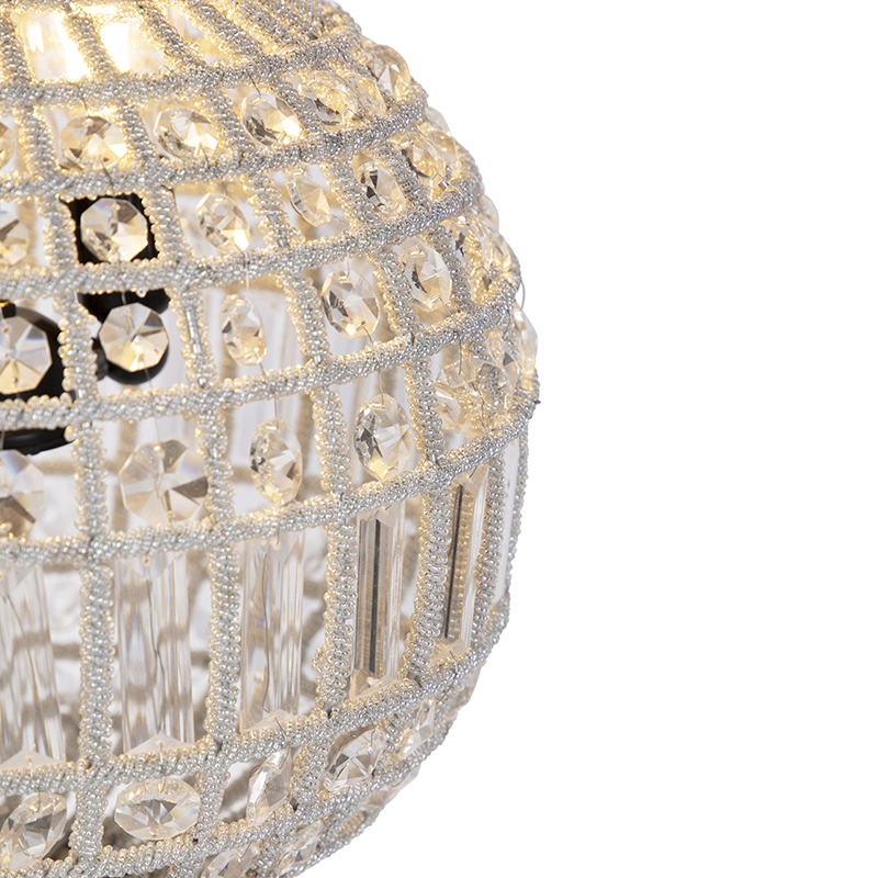 Art Deco Pendant Light Crystal with Gold 35 cm - Kasbah