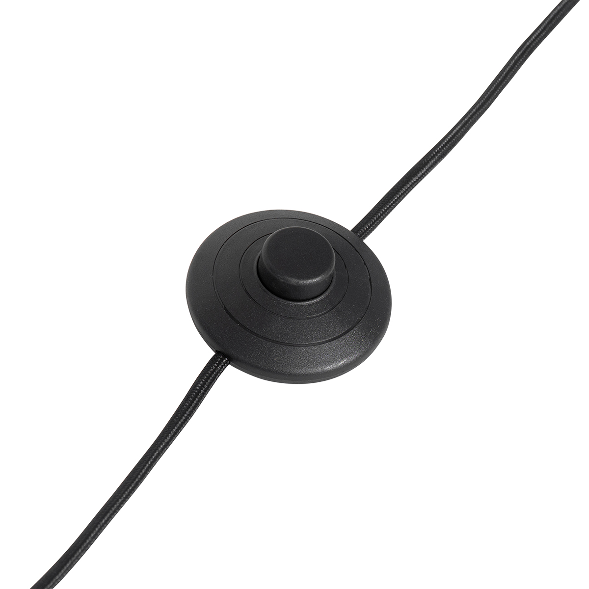 Lámpara de pie Art Deco negra con cristal ahumado - Bizle