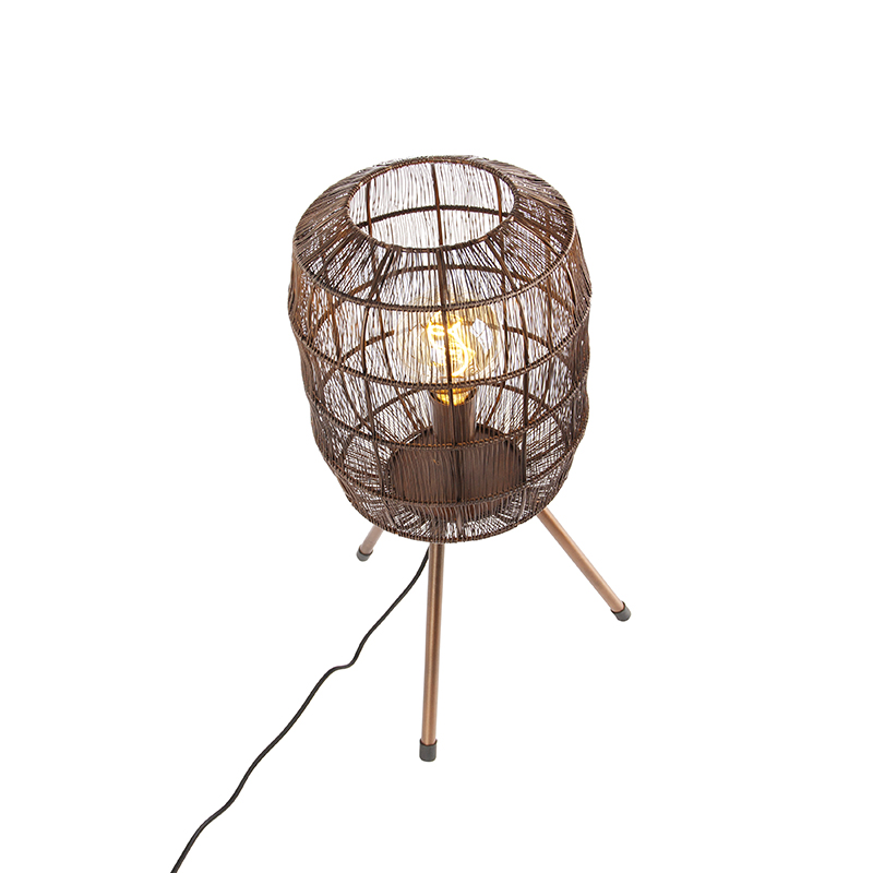 Modern table lamp copper tripod - Redo