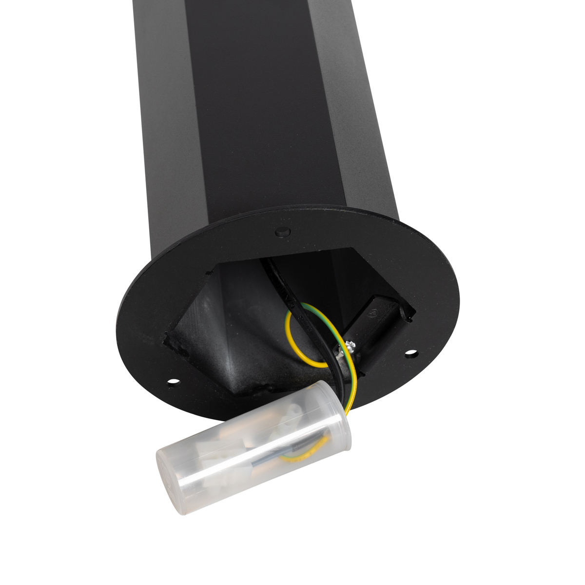 Standing Outdoor Lamp Black with Smoke Shade Hexagon 70 cm - Denmark