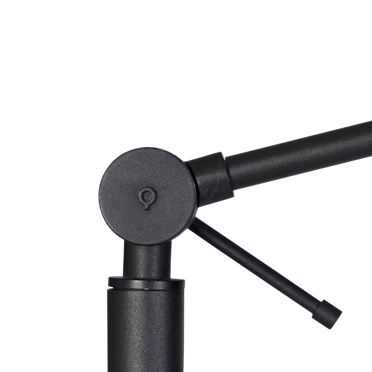 Floor Lamp Black with Light Brown Lampshade 50 cm Adjustable - Editor