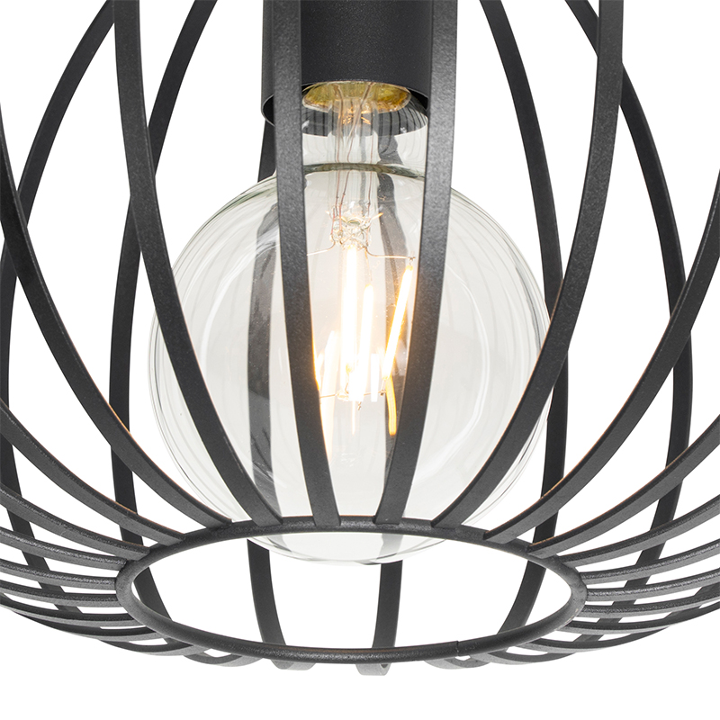 Plafón inteligente negro de 30 cm con Wifi G95 - Johanna