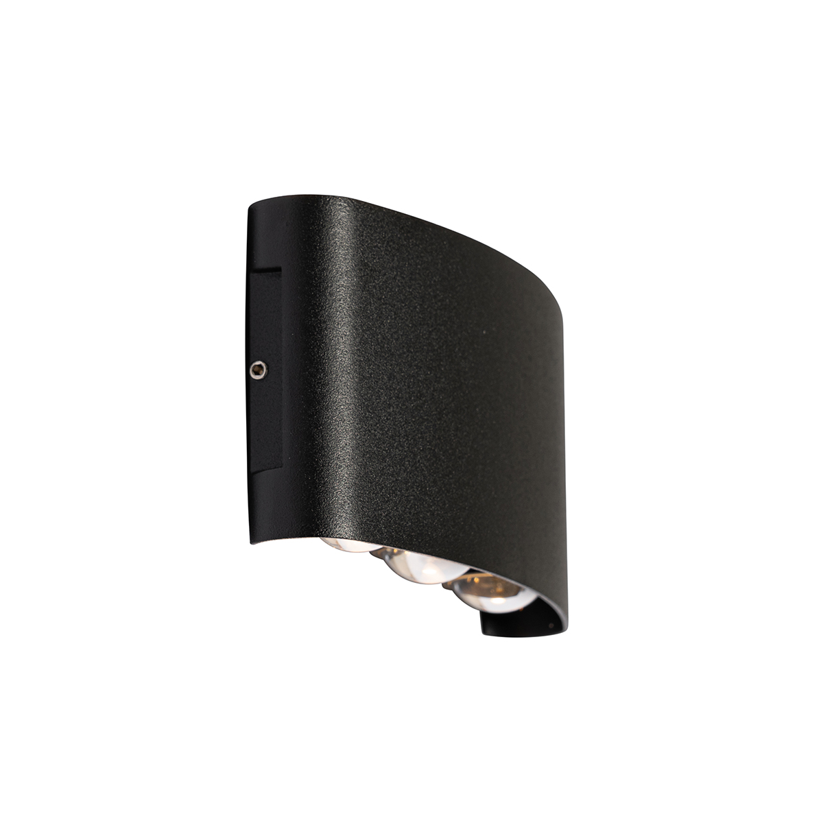 Lámpara de pared exterior negra con LED 6 luces IP54 - Silly
