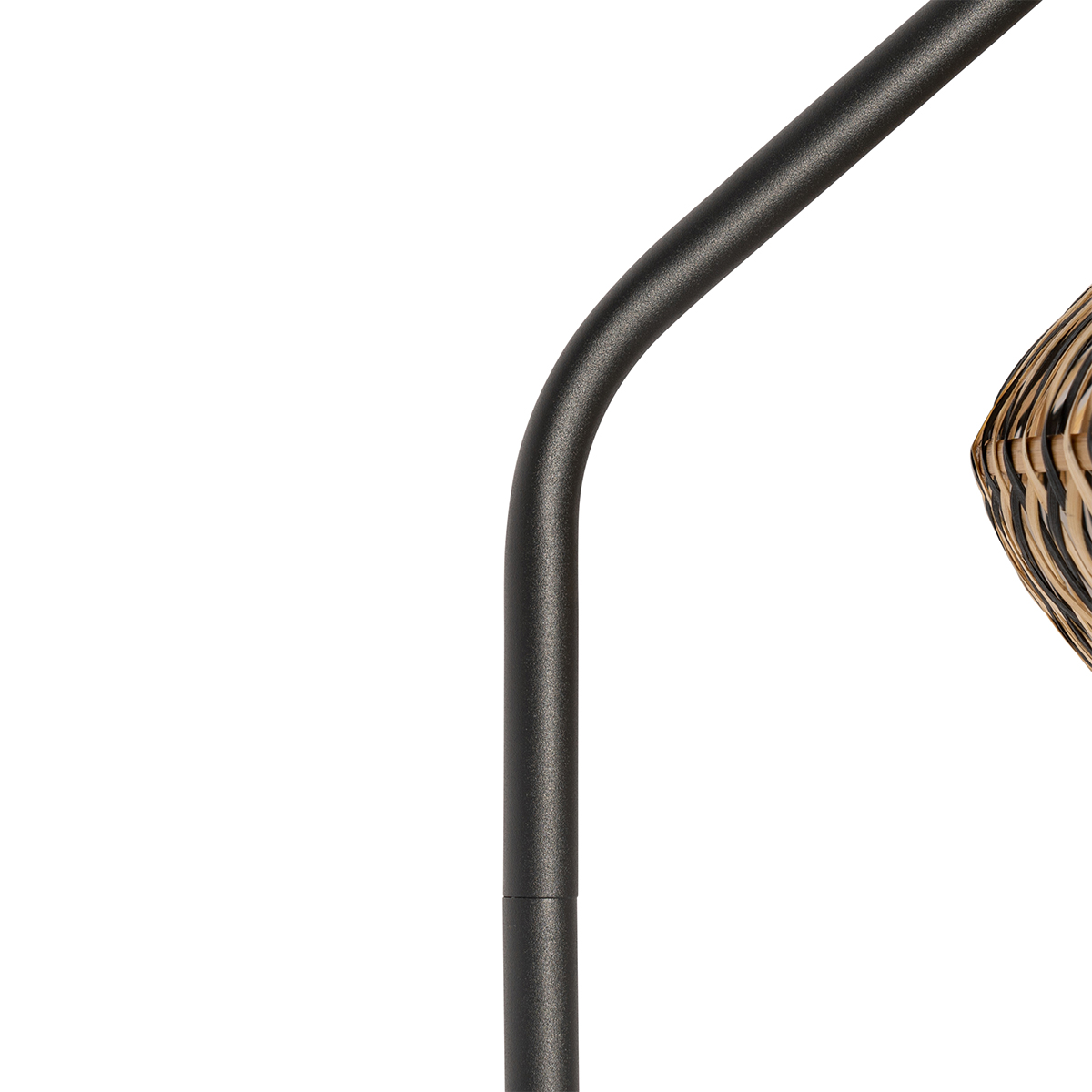 Oriental Floor Lamp Black Bamboo - Ostrava